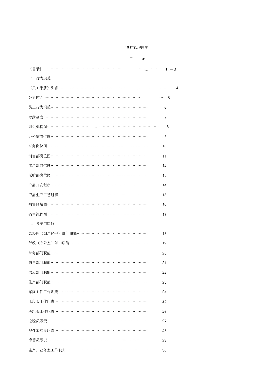 【精品】某汽车4S店全套管理制度_第1页