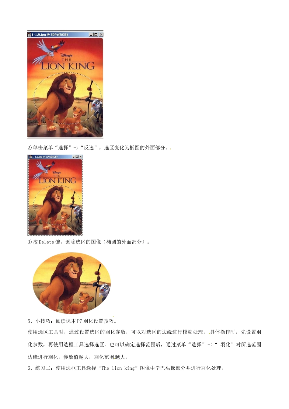 七年级信息技术 第二课 图像的局部处理教案-人教版初中七年级全册信息技术教案_第3页