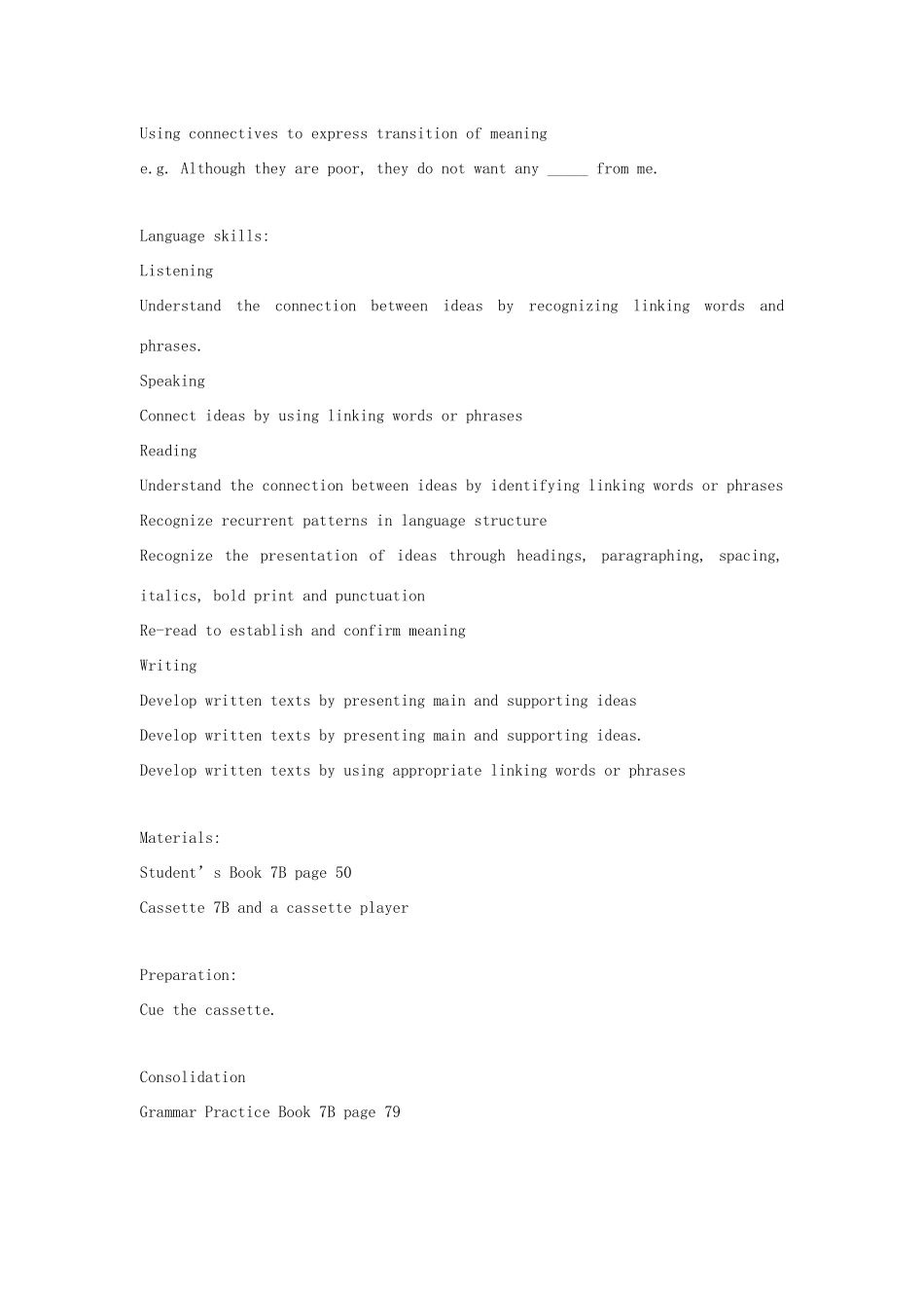 七年级英语下册 Module 3 Unit 1 Changing our lives教案 上海牛津版_第3页