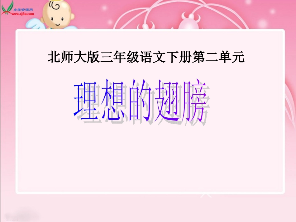理想的翅膀课件（北师大版语文三年级下册）_第1页