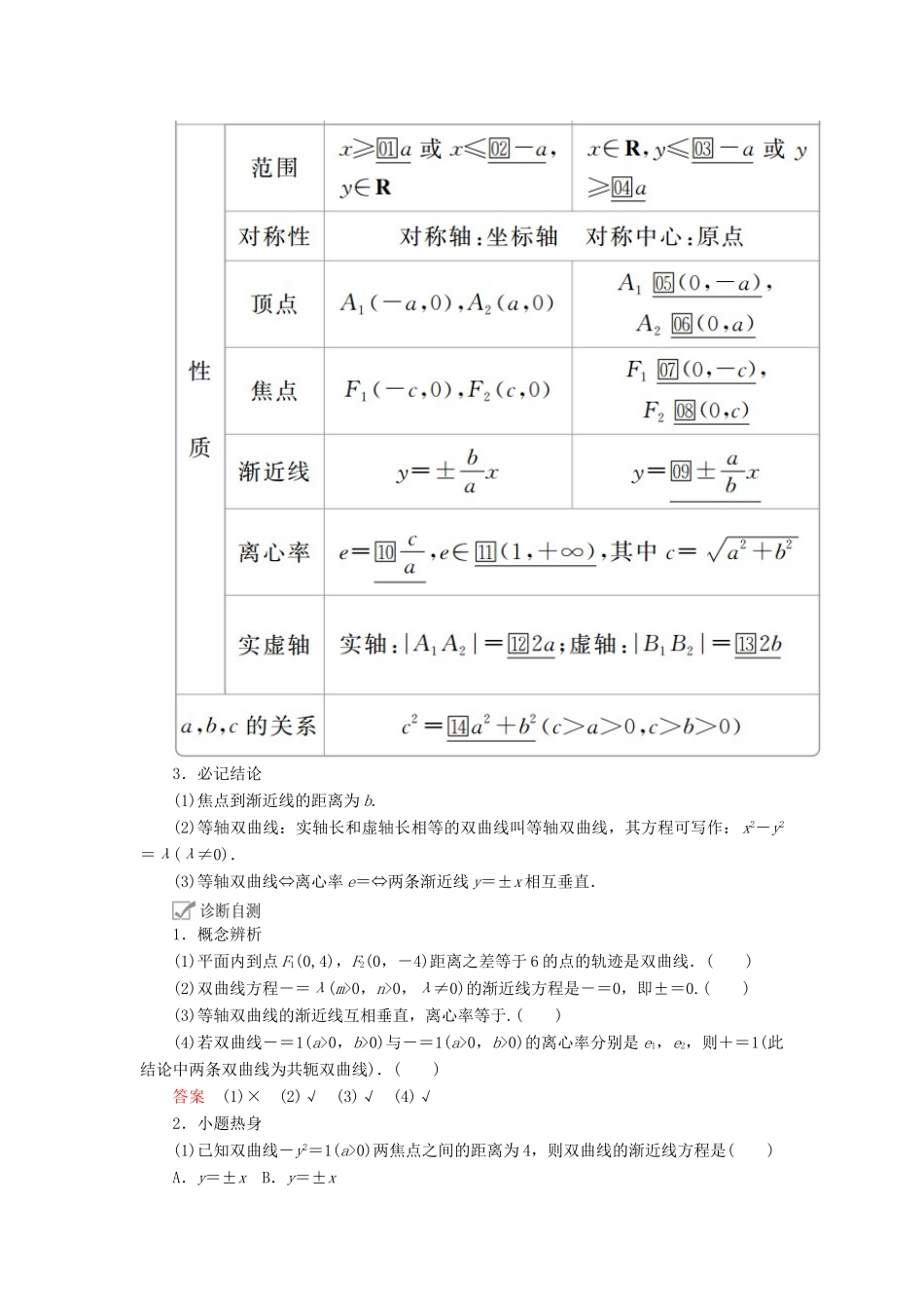 高考数学一轮复习 第8章 平面解析几何 第6讲 双曲线讲义 理（含解析）-人教版高三全册数学教案_第2页