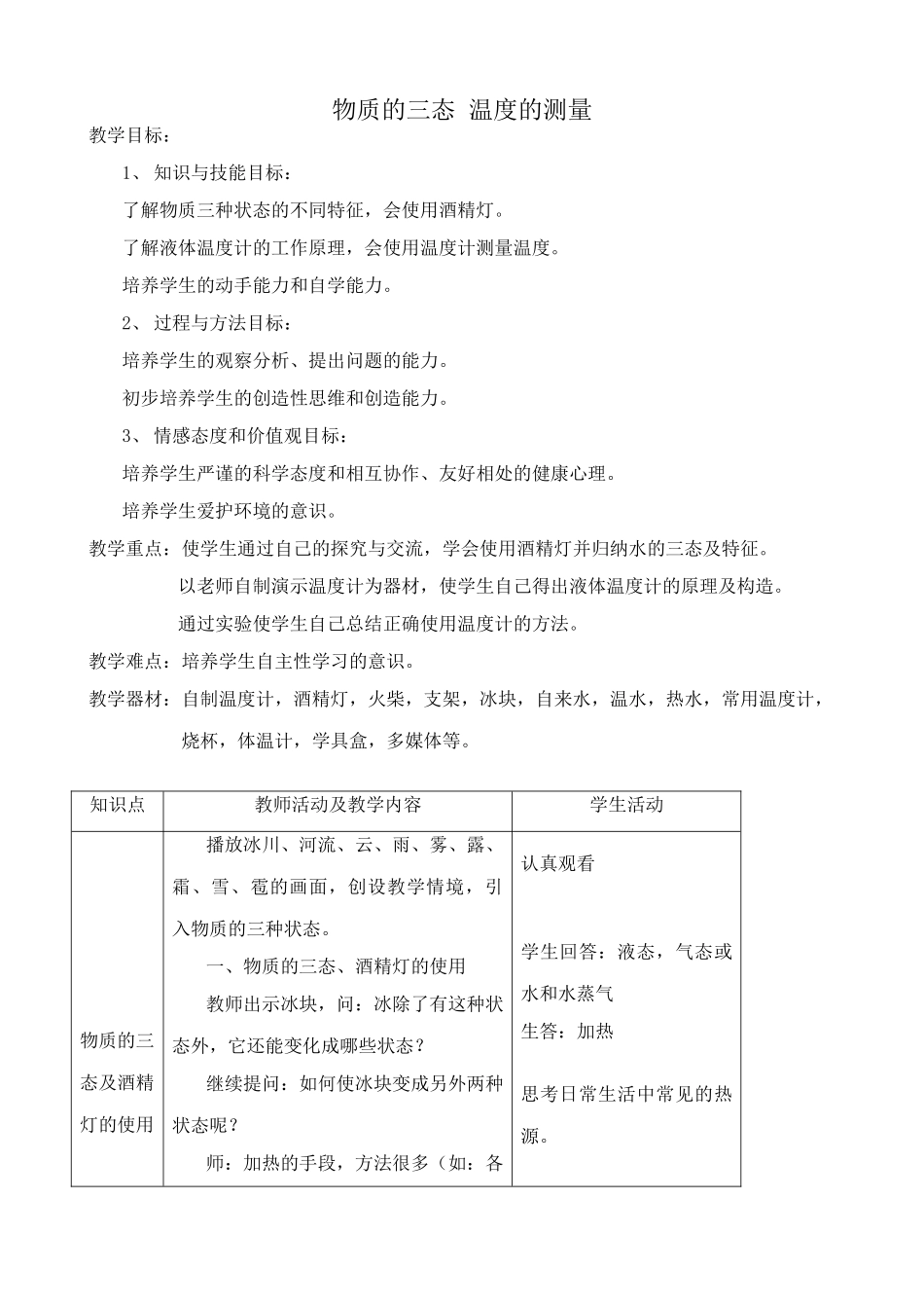 八年级物理苏科版物质的三态 温度的测量_第1页