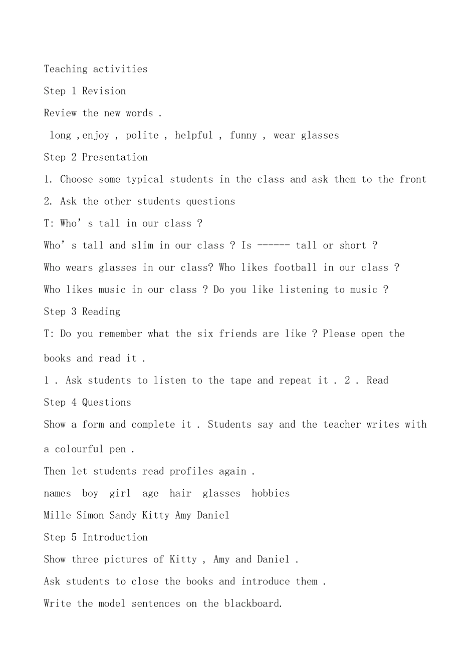 七年级英语牛津版上册Unit1 This is me--Period3_第2页