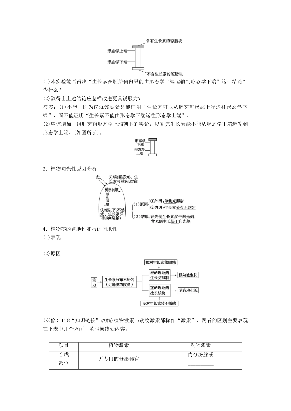 高考生物一轮复习 第八单元 生命活动的调节 第29讲 植物的激素调节学案-人教版高三全册生物学案_第2页