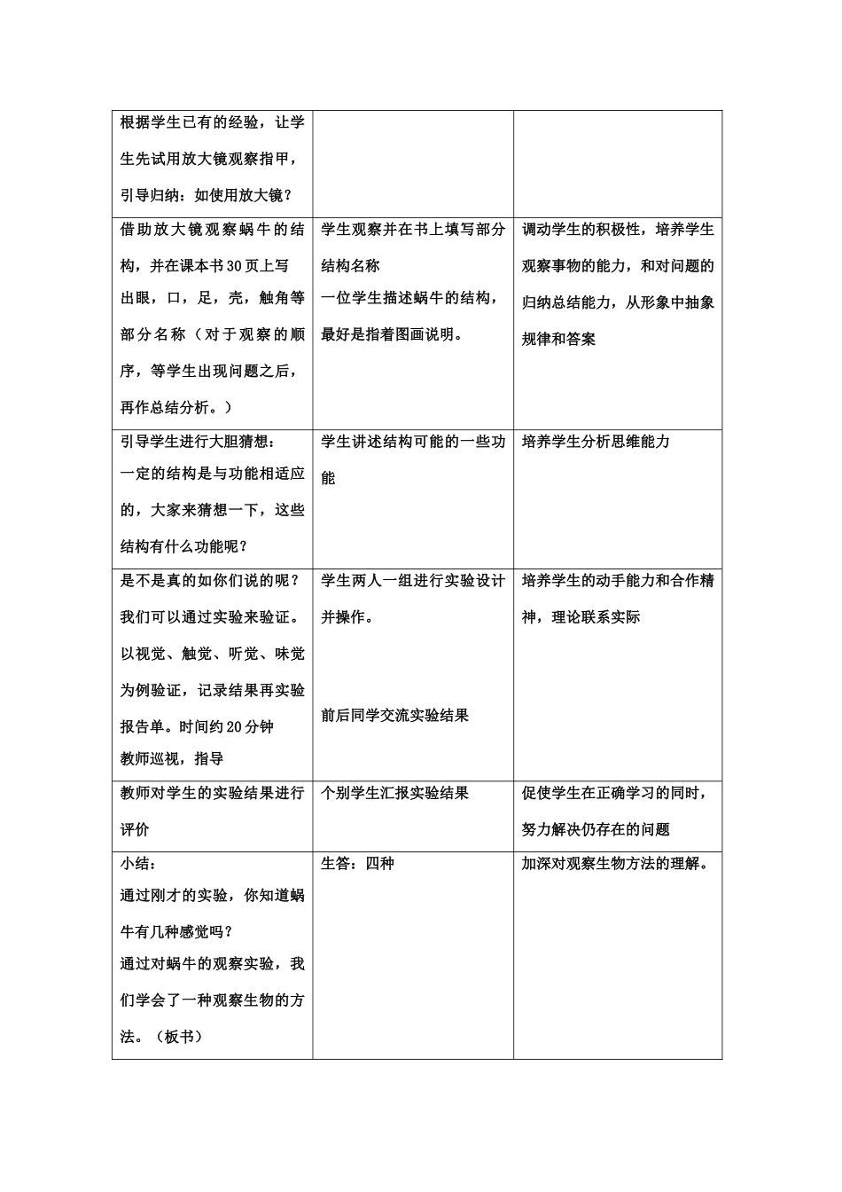七年级科学上册 第2章 观察生物教案（全）浙教版_第2页