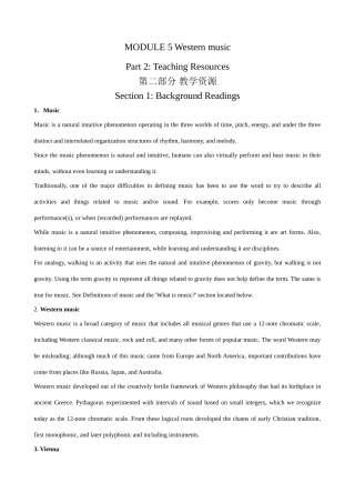 外研社八年级英语Module 5 Section 1 Background Readings