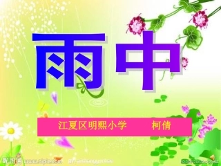 《雨中》教学课件