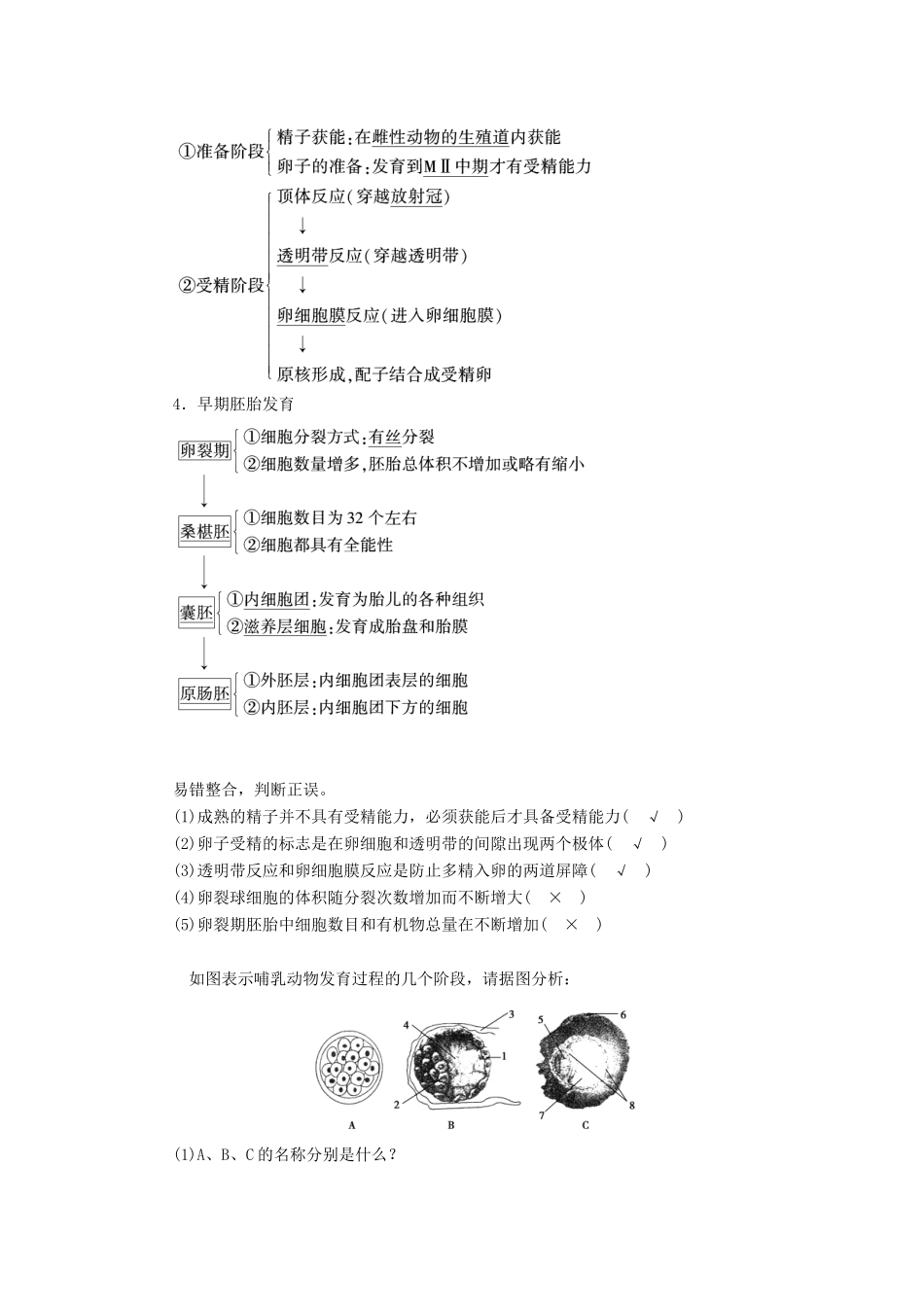 （新高考）高考生物一轮复习 选择性必修部分 模块3 生物技术与工程 第2单元 现代生物科技 第3讲 胚胎工程与生物技术的安全性和伦理学案 新人教版-新人教版高三必修生物学案_第2页