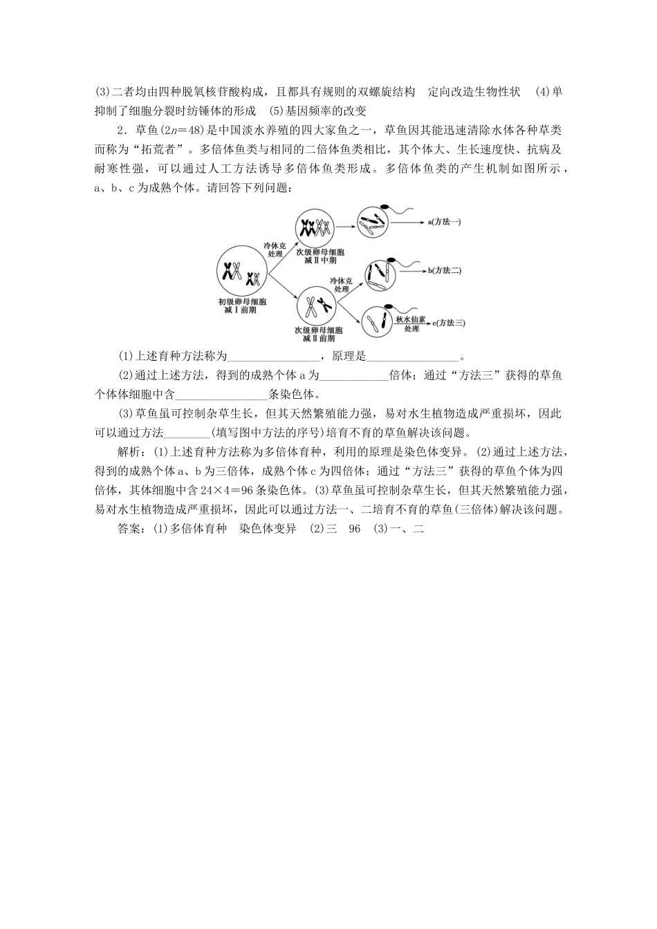 高考生物一轮复习 第七单元 生物的变异、育种与进化 微讲座 变异与育种学案 新人教版-新人教版高三全册生物学案_第3页