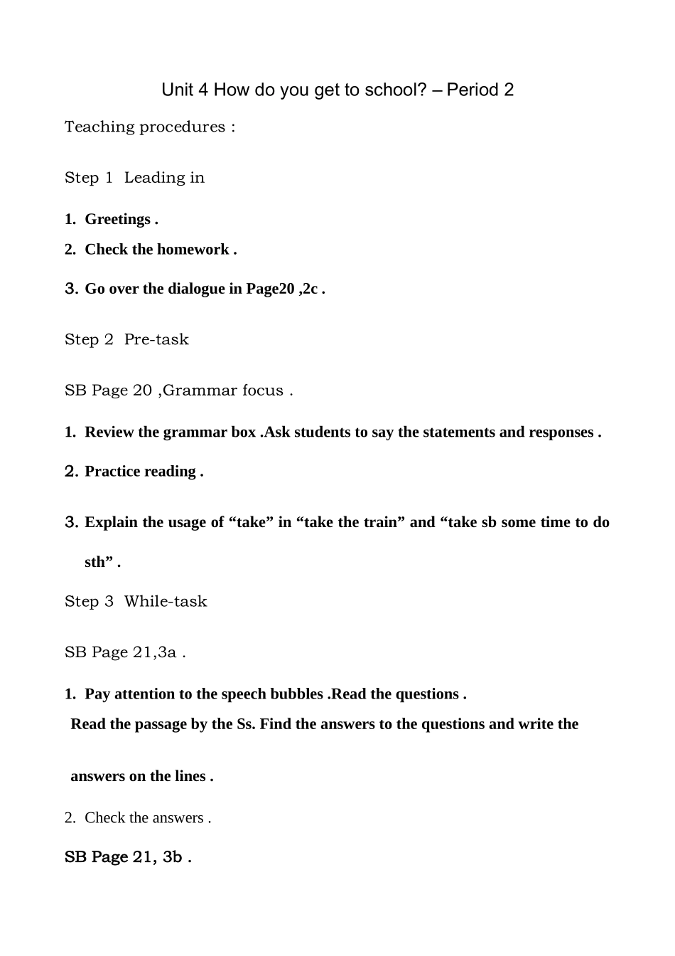 八年级英语Unit4 How do you get to school Period 2新课标 人教版_第1页