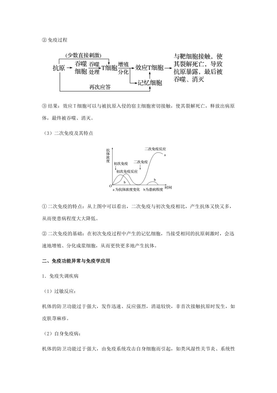 （全国通用）高考生物总复习《免疫调节》专题突破学案-人教版高三全册生物学案_第3页