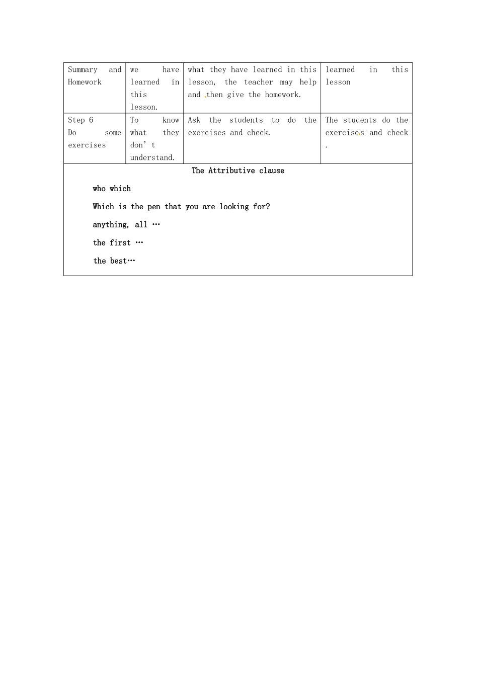 中考英语 定语从句复习教学设计-人教版初中九年级全册英语教案_第3页