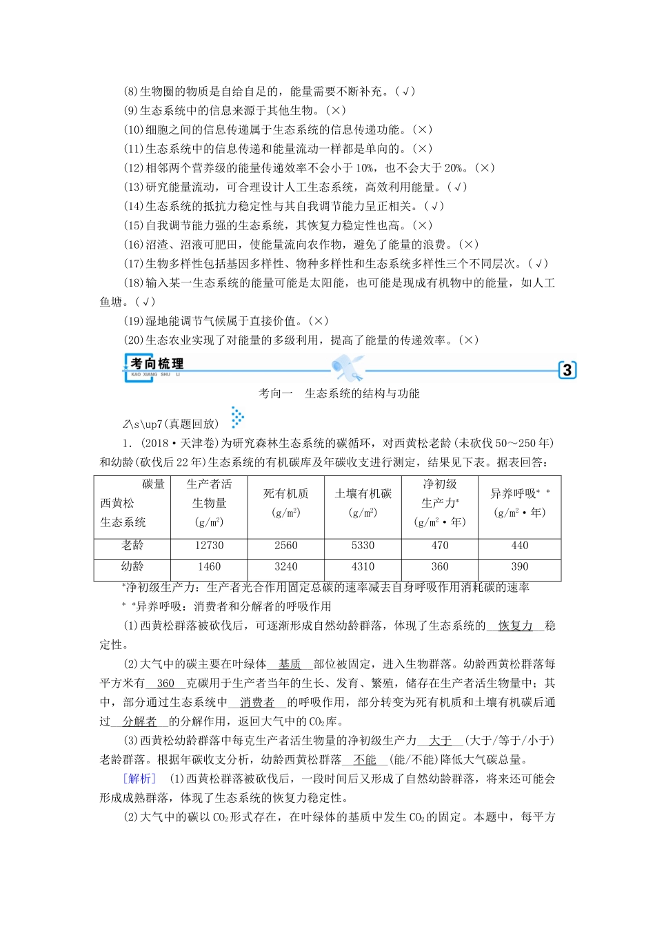 高考生物大二轮复习 专题十三 生态系统与环境保护学案-人教版高三全册生物学案_第2页