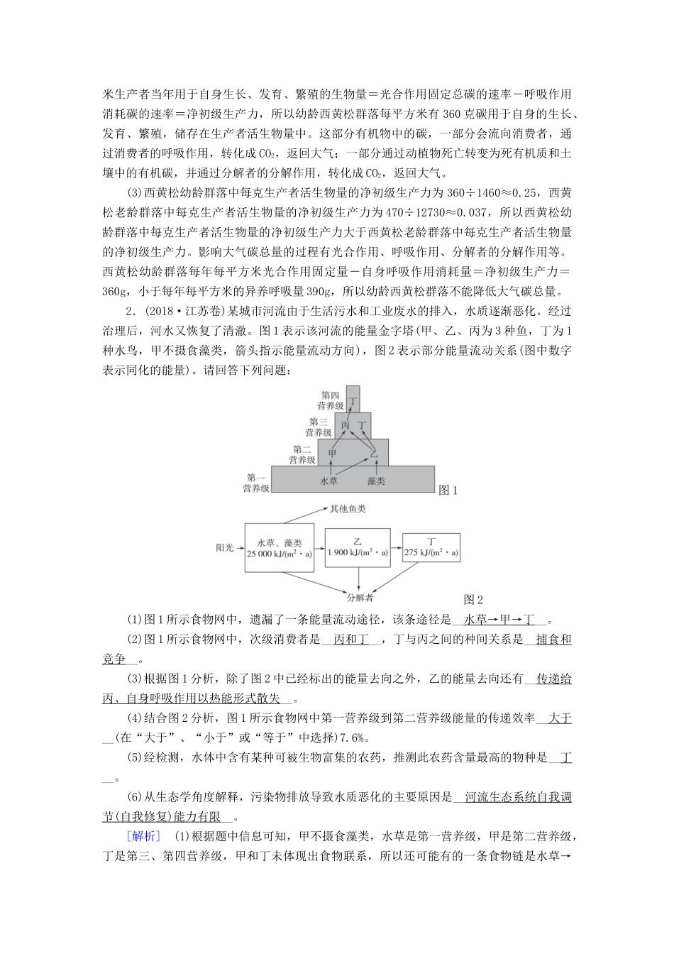 高考生物大二轮复习 专题十三 生态系统与环境保护学案-人教版高三全册生物学案_第3页