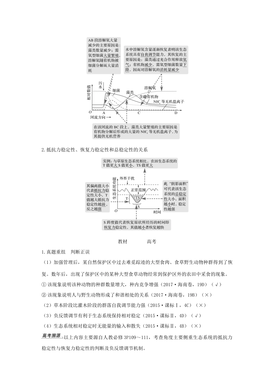 （江苏专版）高考生物大一轮复习 第九单元 生物与环境 第31讲 生态系统的稳定性和生态环境的保护学案-人教版高三全册生物学案_第3页