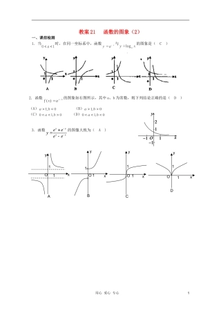 北京第十八中学高三数学第一轮复习 21 函数的图象（2）教学案（教师版）