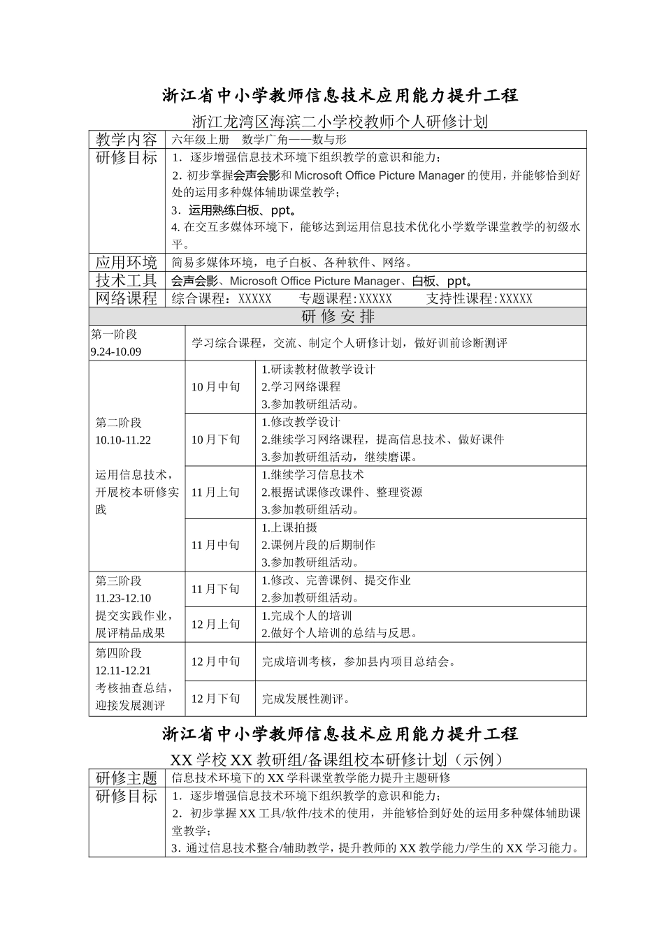 陈晓娜个人研修计划_第1页