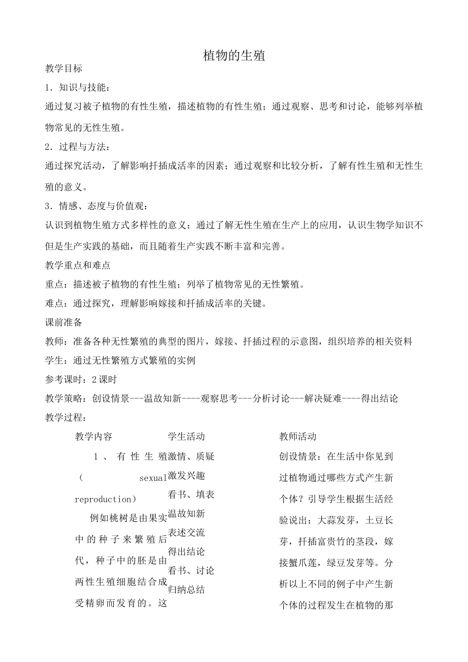 八年级生物新课标人教版植物的生殖2_第1页