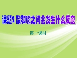广东省珠海十中九年级化学下册《10.2 酸和碱的中和反应（第一课时）》课件 新人教版