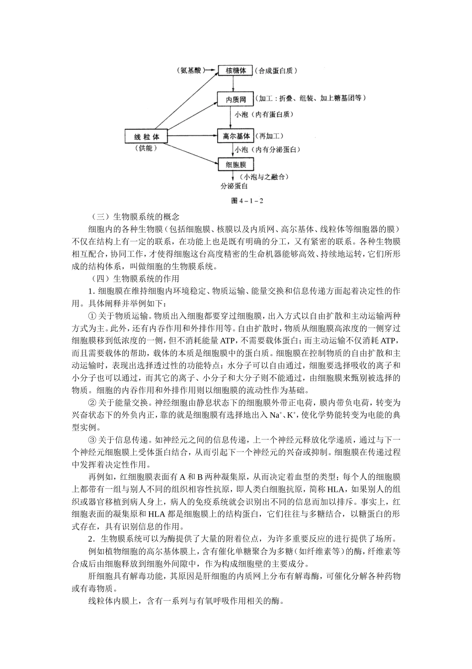 高三生物细胞的生物膜系统学案_第3页