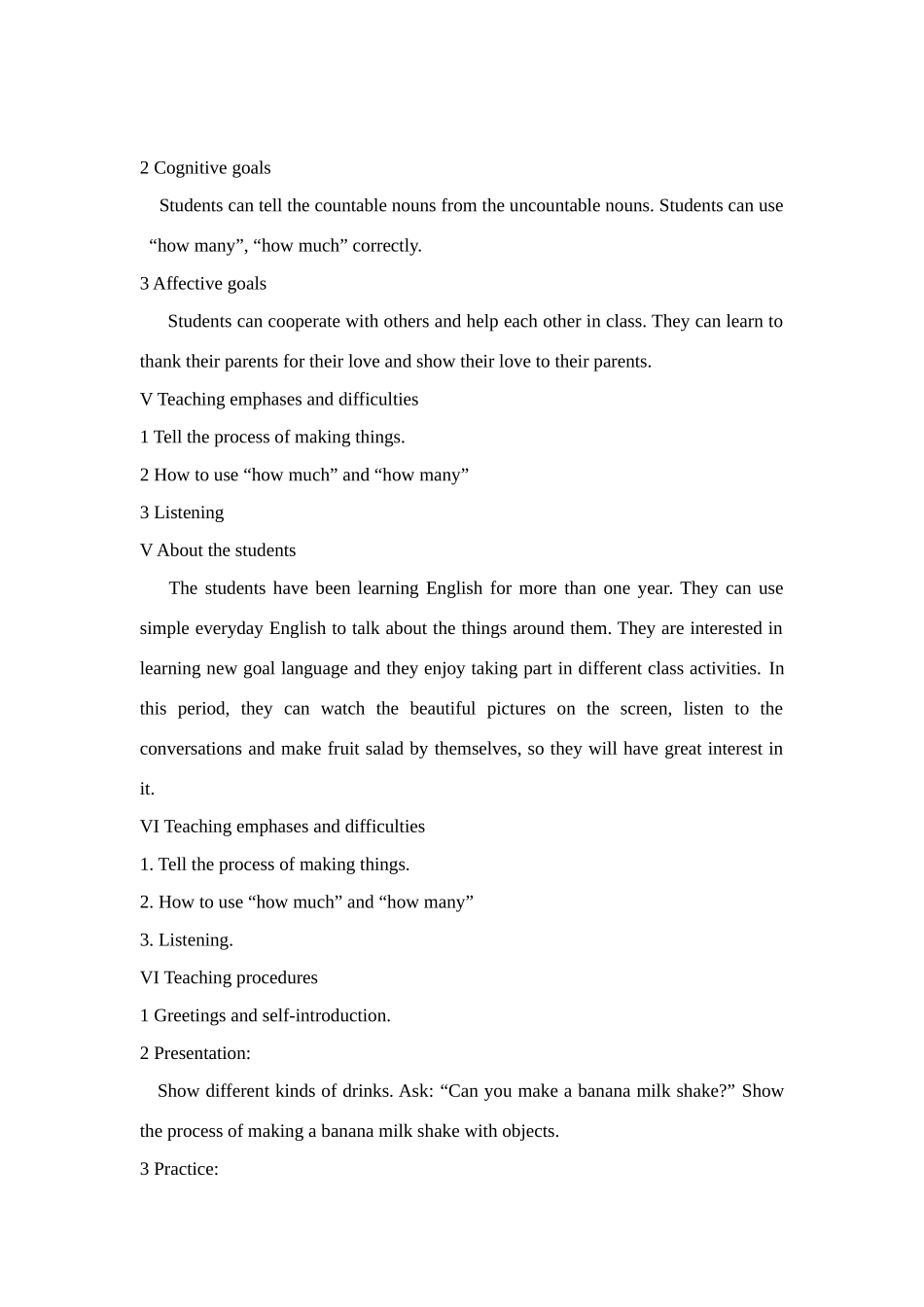 Unit 7 How do you make a banana milk shake教案_第2页