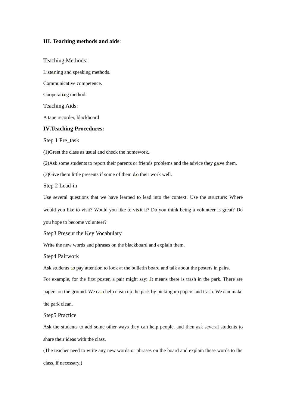八年级英语下册：Unit 7 I’ll help clean up the city parks（教案8）鲁教版_第2页