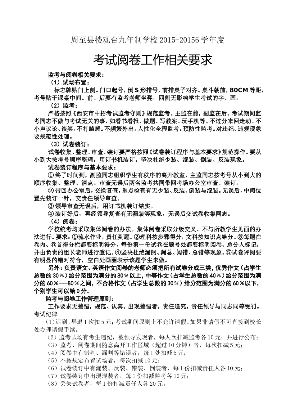 学校考试纪律要求_第1页