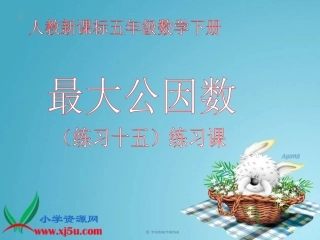（最大公因数）练习课