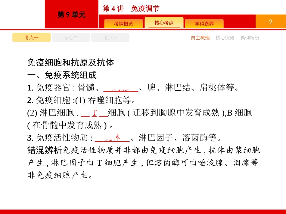 高三复习课免疫调节_第2页