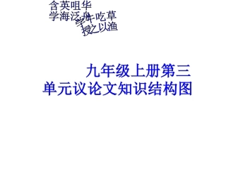 九年级语文知识结构图