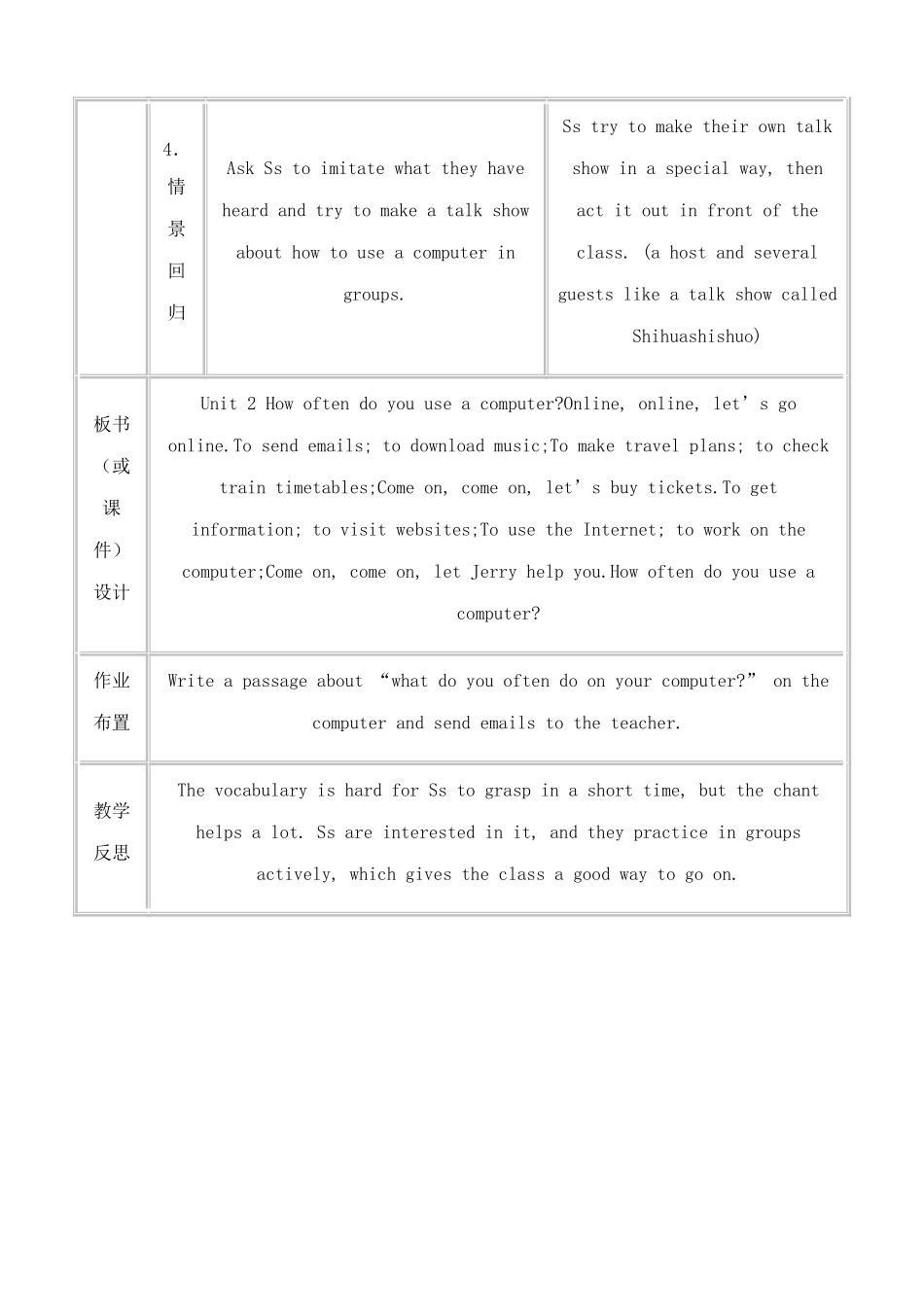 外研版(衔接版)七年级英语上册Unit 2 How often do you use a computer_第3页