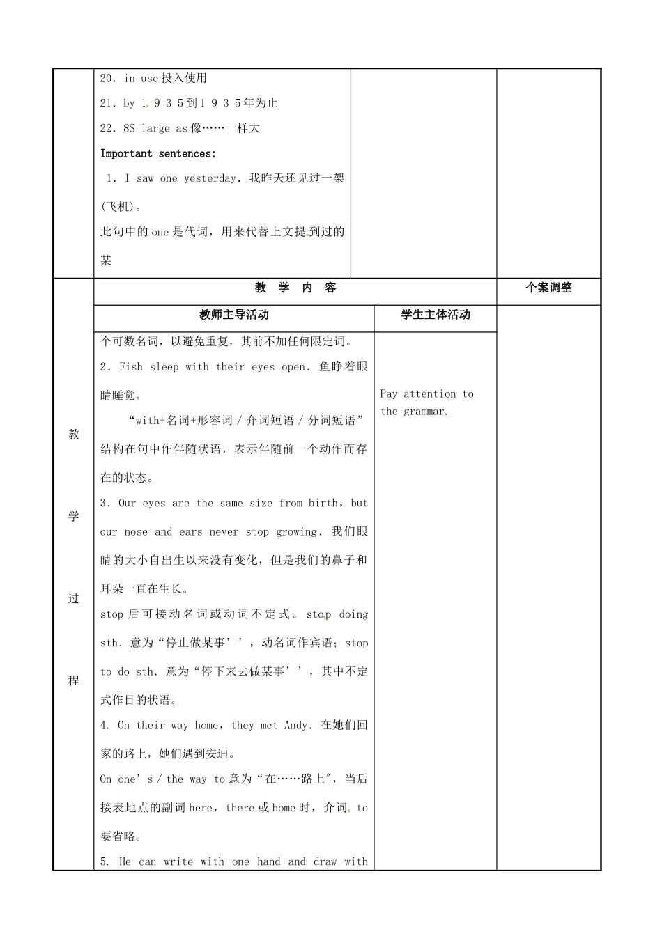 七年级英语下册 Unit 5 Amazing things复习教案1 （新版）牛津版-（新版）牛津版初中七年级下册英语教案_第2页