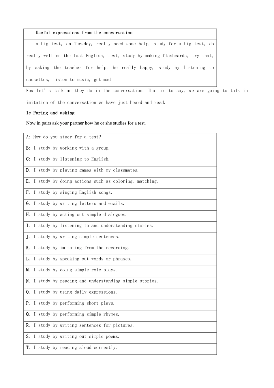 九年级英语全册 Unit 1 How do you study for a test教案 人教新目标版_第3页