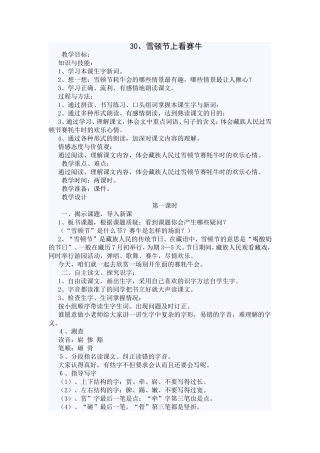 雪顿节上看牛