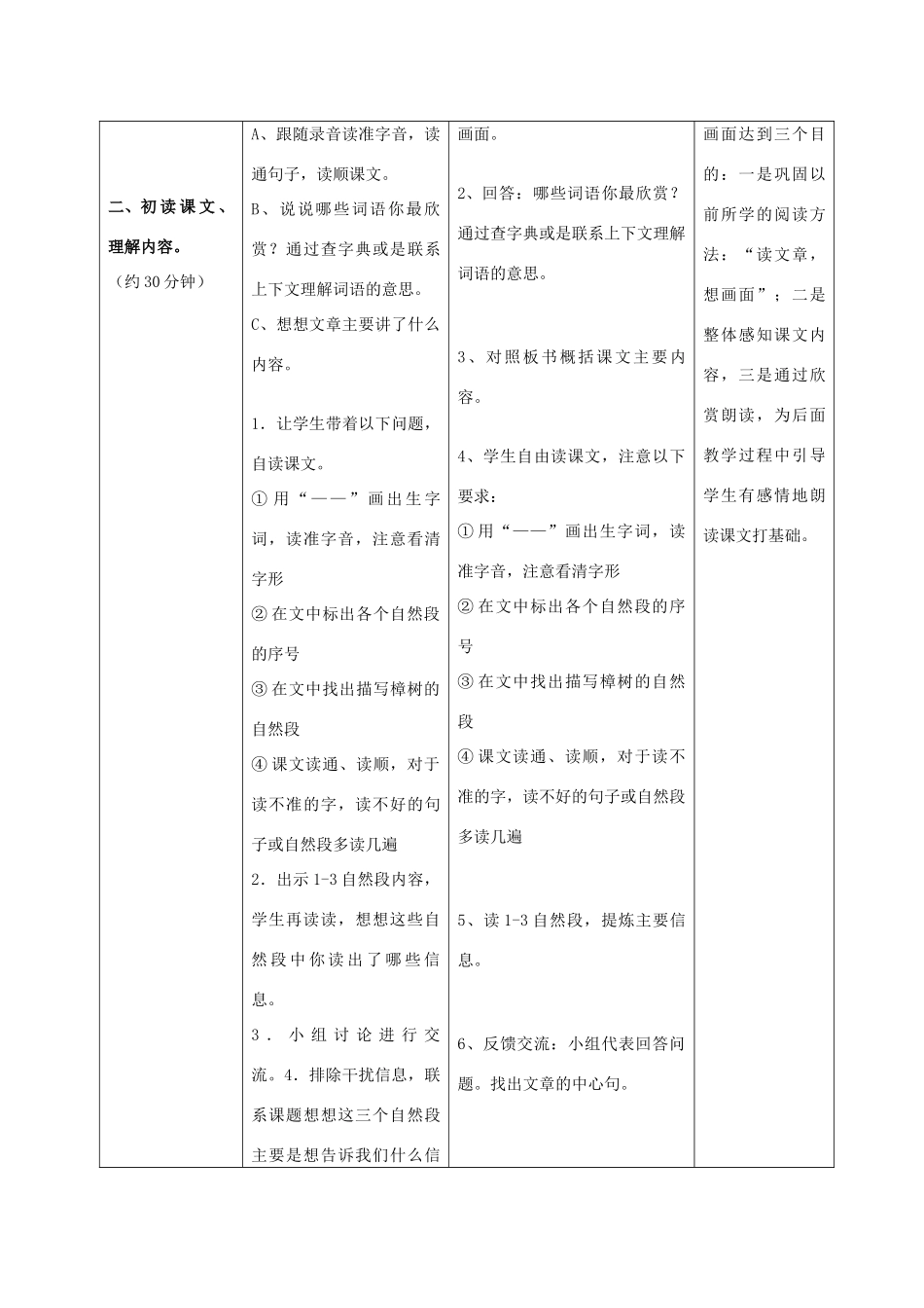 春四年级语文下册 第七单元 22 宋庆龄故居的樟树教案 苏教版-苏教版小学四年级下册语文教案_第3页