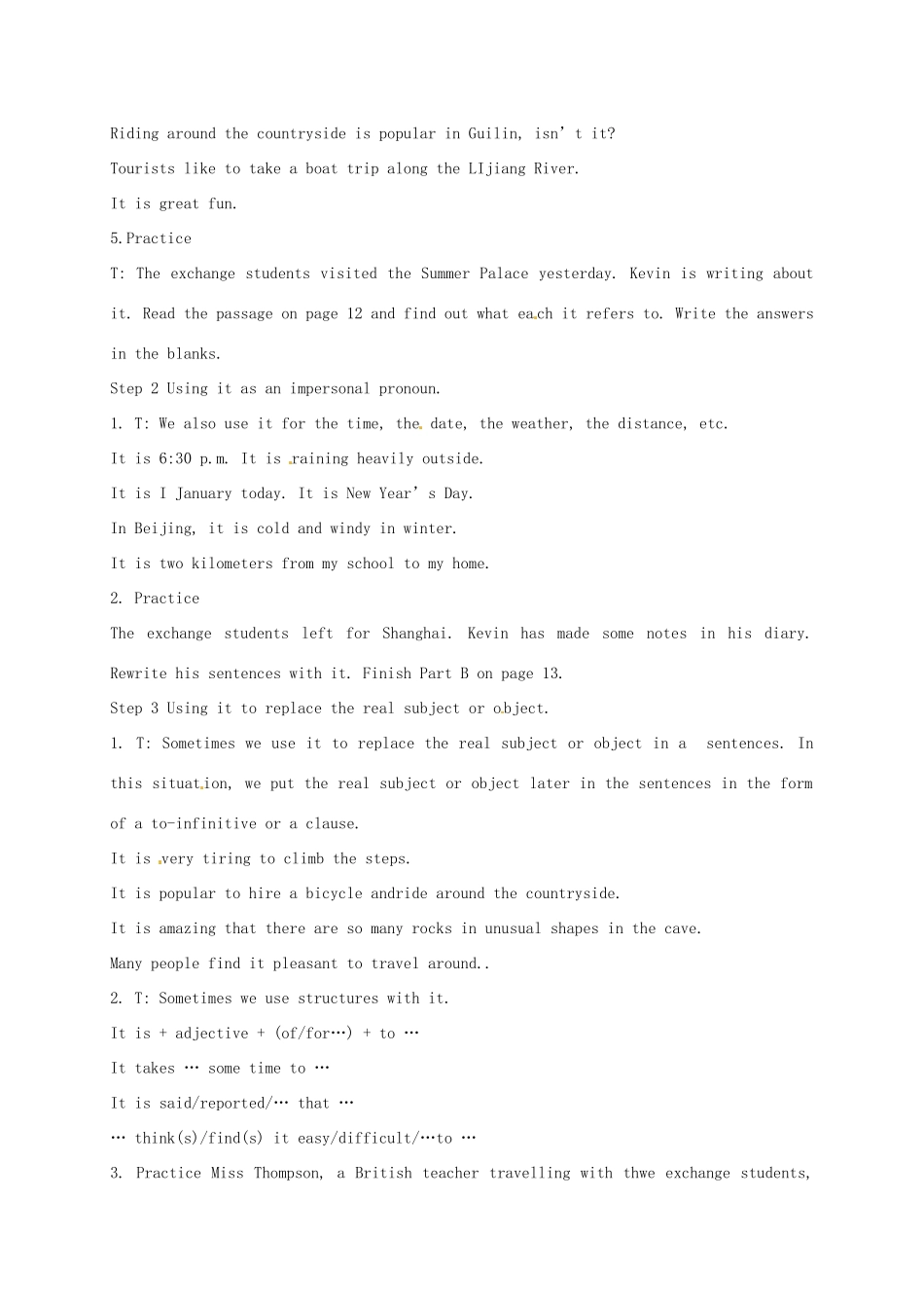 九年级英语下册《Unit 3 Asia Grammar》教案 牛津版-牛津版初中九年级下册英语教案_第2页