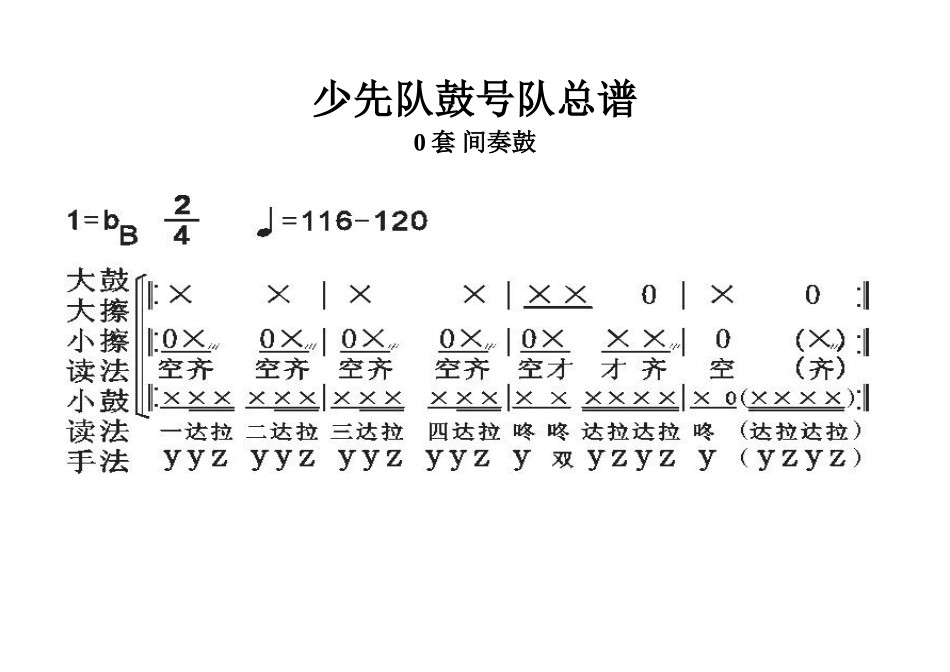 少先队鼓号队总谱_第1页