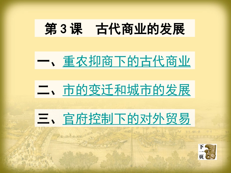 高中历史必修二第三课《古代商业的发展》PPT课件_第3页