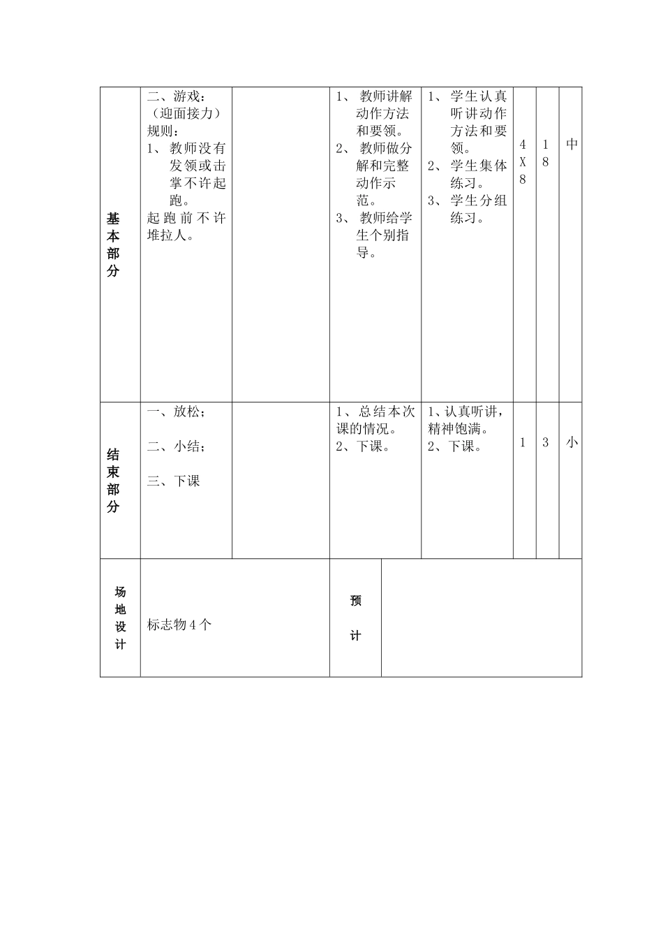 奔跑跳跃游戏体育课教案_第2页