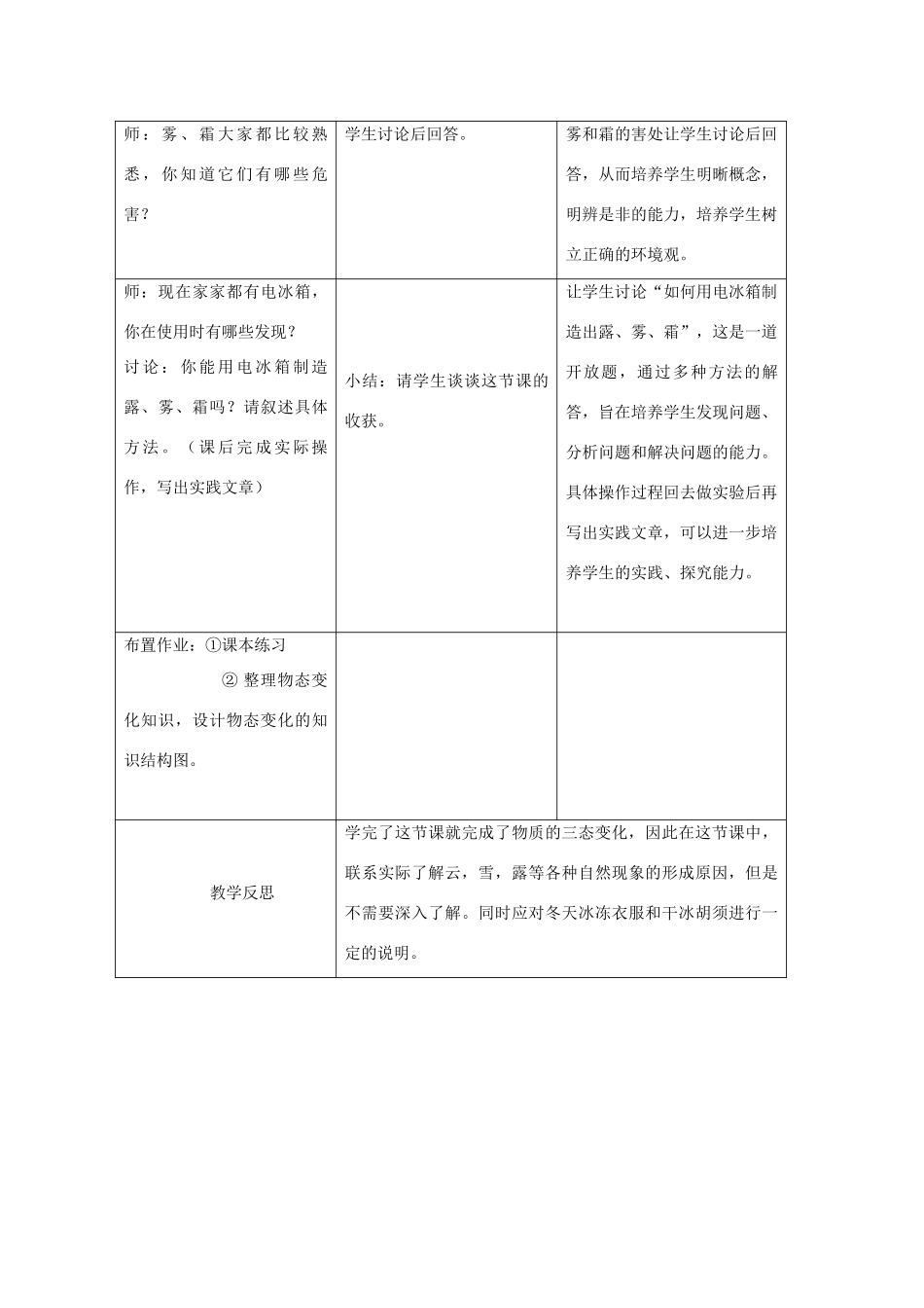 七年级科学上册《升华与凝华》教案2 浙教版_第3页