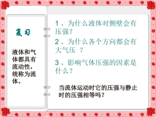 公开课(流体压强与流速的关系)