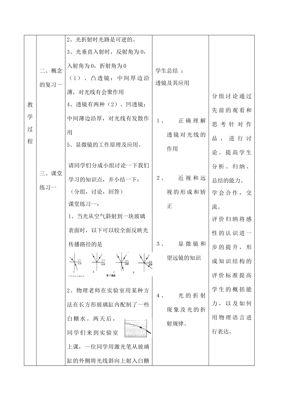 九年级物理 透镜及其应用复习教案 苏科版_第3页