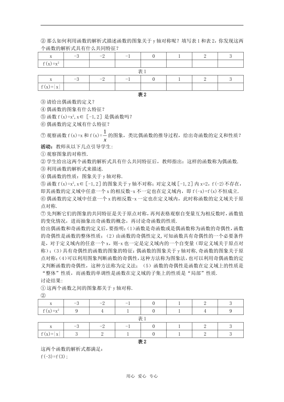 高三数学经典示范 奇偶性教案 新人教A版_第2页