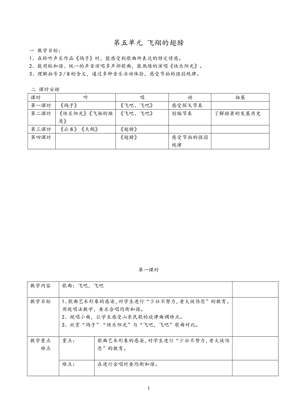 第五单元飞翔的翅膀_第1页