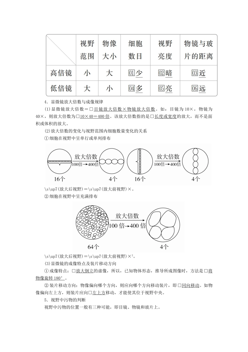 高中生物 第1章 第2节 细胞的多样性和统一性学案 新人教版必修1-新人教版高一必修1生物学案_第2页