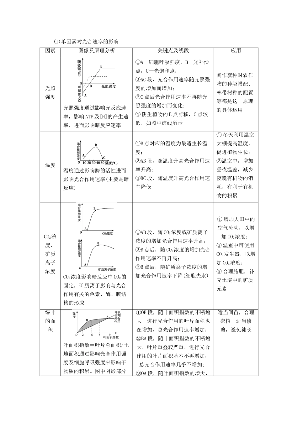 高考生物一轮复习 第三单元 细胞的能量供应和利用 第四讲 能量之源——光与光合作用（二）学案 新人教版-新人教版高三全册生物学案_第3页