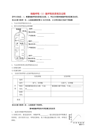 高三生物 细胞呼吸复习学案1-人教版高三全册生物学案