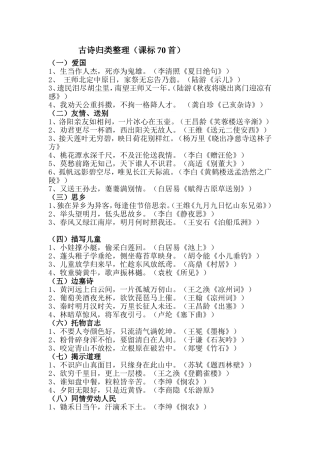 古诗分类整理