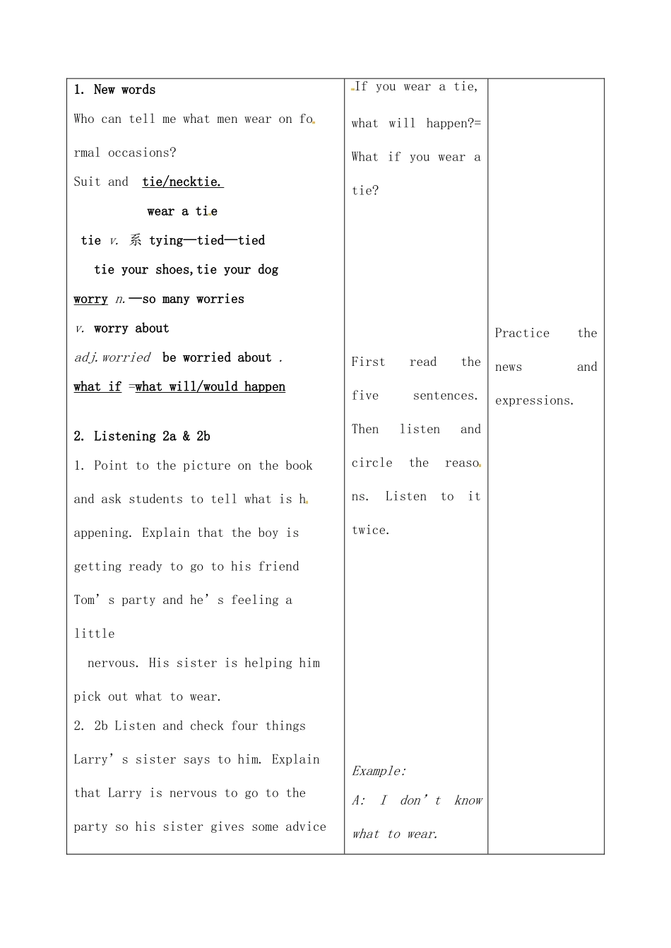 吉林省四平市第十七中学九年级英语全册《Unit 4 What wouid you do》（第2课时）教案 人教新目标版_第3页