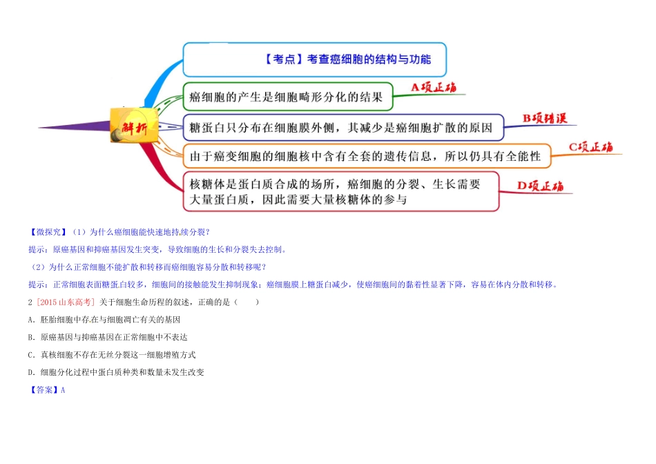 高中生物 1 6.4 细胞的癌变教材图解学案 新人教版必修1-新人教版高一必修1生物学案_第2页
